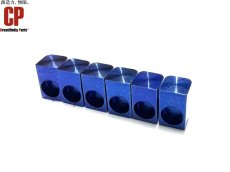 画像1: [Creatifinity Parts] チタン製 新仕様 旧仕様にも対応 インサートブロック 6個セット メタリックブルー フロイドローズ等のFRT用アップグレードパーツ (1)