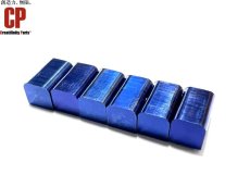 画像3: [Creatifinity Parts] チタン製 新仕様 旧仕様にも対応 インサートブロック 6個セット メタリックブルー フロイドローズ等のFRT用アップグレードパーツ (3)