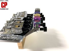 画像7: [Creatifinity Parts] チタン製 ショートタイプ 約40mm ストリングロックスクリュー 6本セット メタリックブラック フロイドローズ等のFRT用アップグレードパーツ 落とし込み(リセス)に収まる (7)